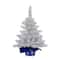 6 Pack: 2ft. Pre-Lit White Artificial Christmas Tree with in Blue Sack, White Lights